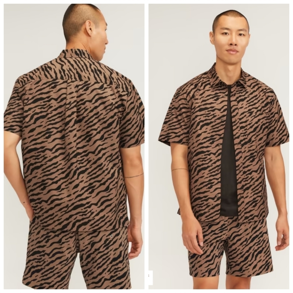 Everlane The Poplin Short-Sleeve Shirt - Size Medium